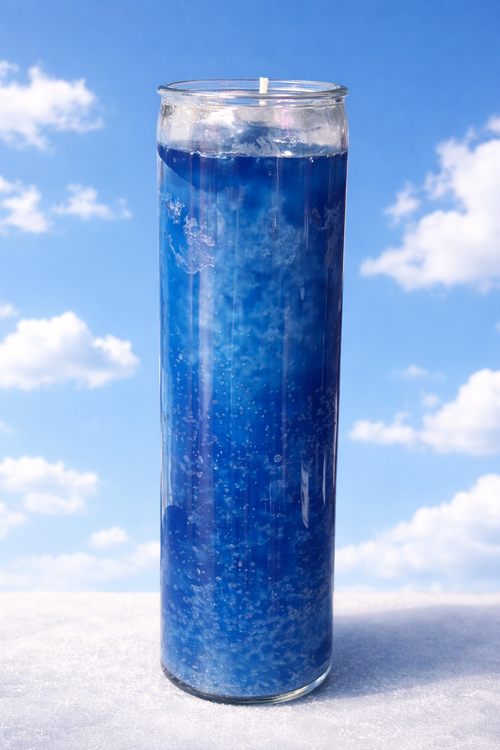 Blue 7 Day Candle