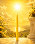 Yellow Taper Candle