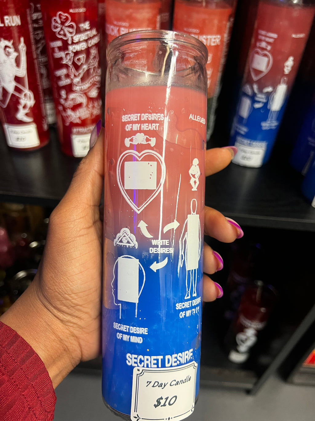 Pink/Blue 7 Day Candle