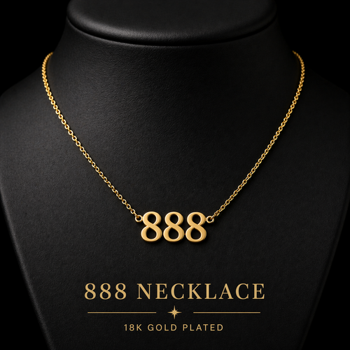 18k Gold Plated 888 necklace
