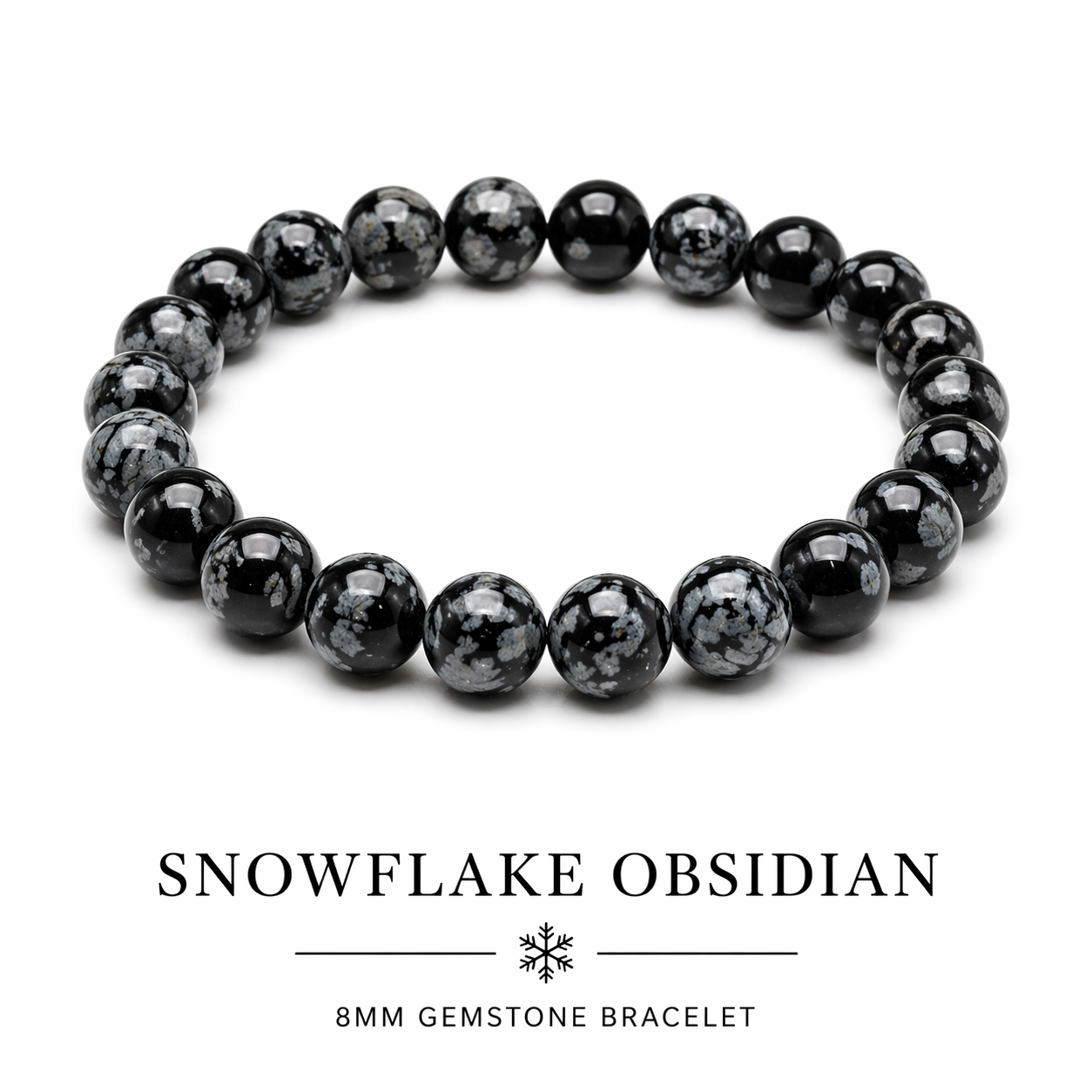 Snowflake Obsidian Bracelet