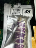 White Sage with Purple Rose Petals