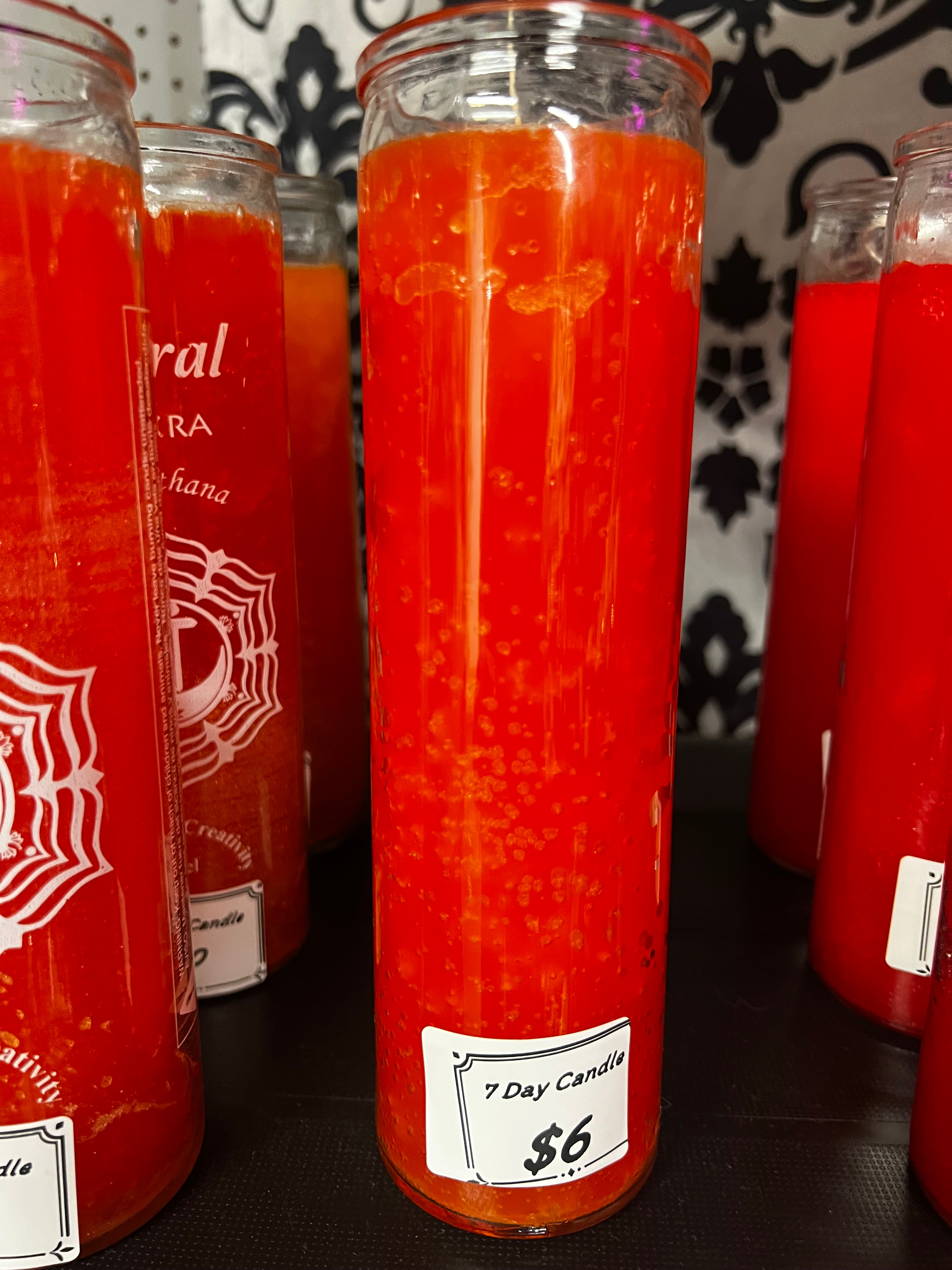 Orange 7 Day Candle