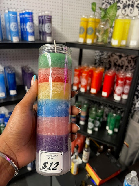 7 Color layered Candle