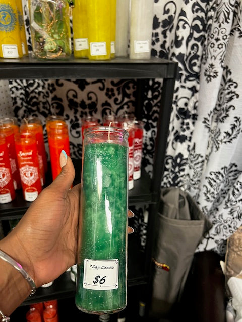 Green 7 Day Candle