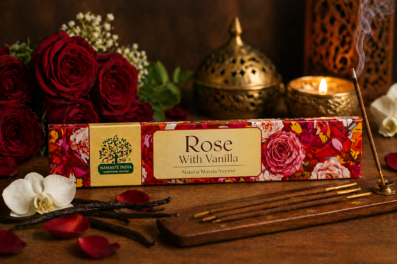 Rose With Vanilla Incense